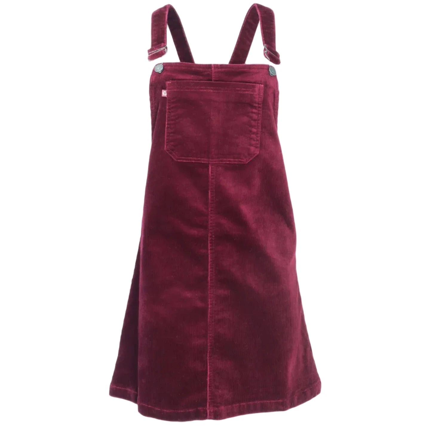 Women's Stretch Corduroy Overall Dress Burgundy / 10