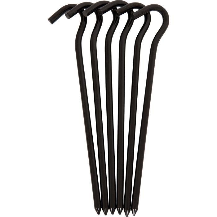 Aluminum Hooked Tent Pegs – 6 Pack