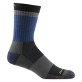 Darn Tough Heady Stripe Micro Crew Lightweight Cushion Men's sock in Blue