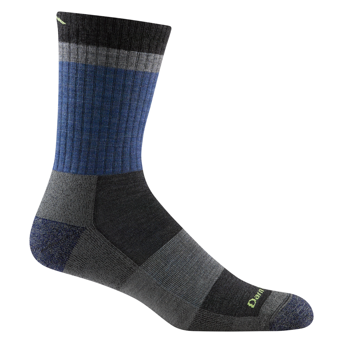 Darn Tough Heady Stripe Micro Crew Lightweight Cushion Men's sock in Blue