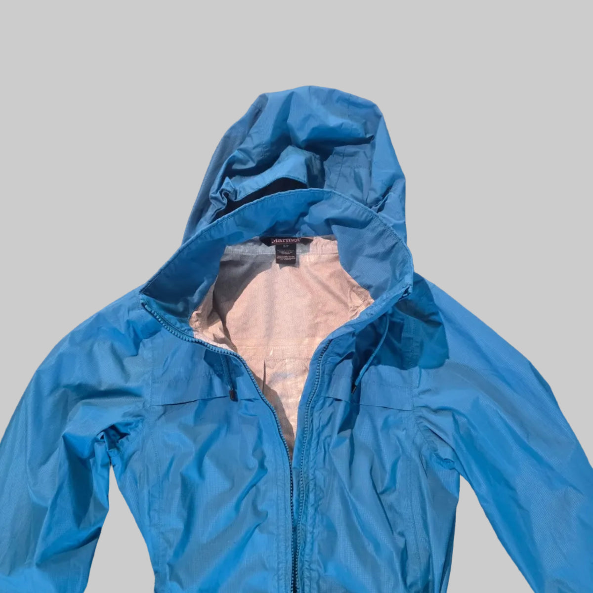 Marmot Women’s Hooded Rain Trench-Small-Blue-Used