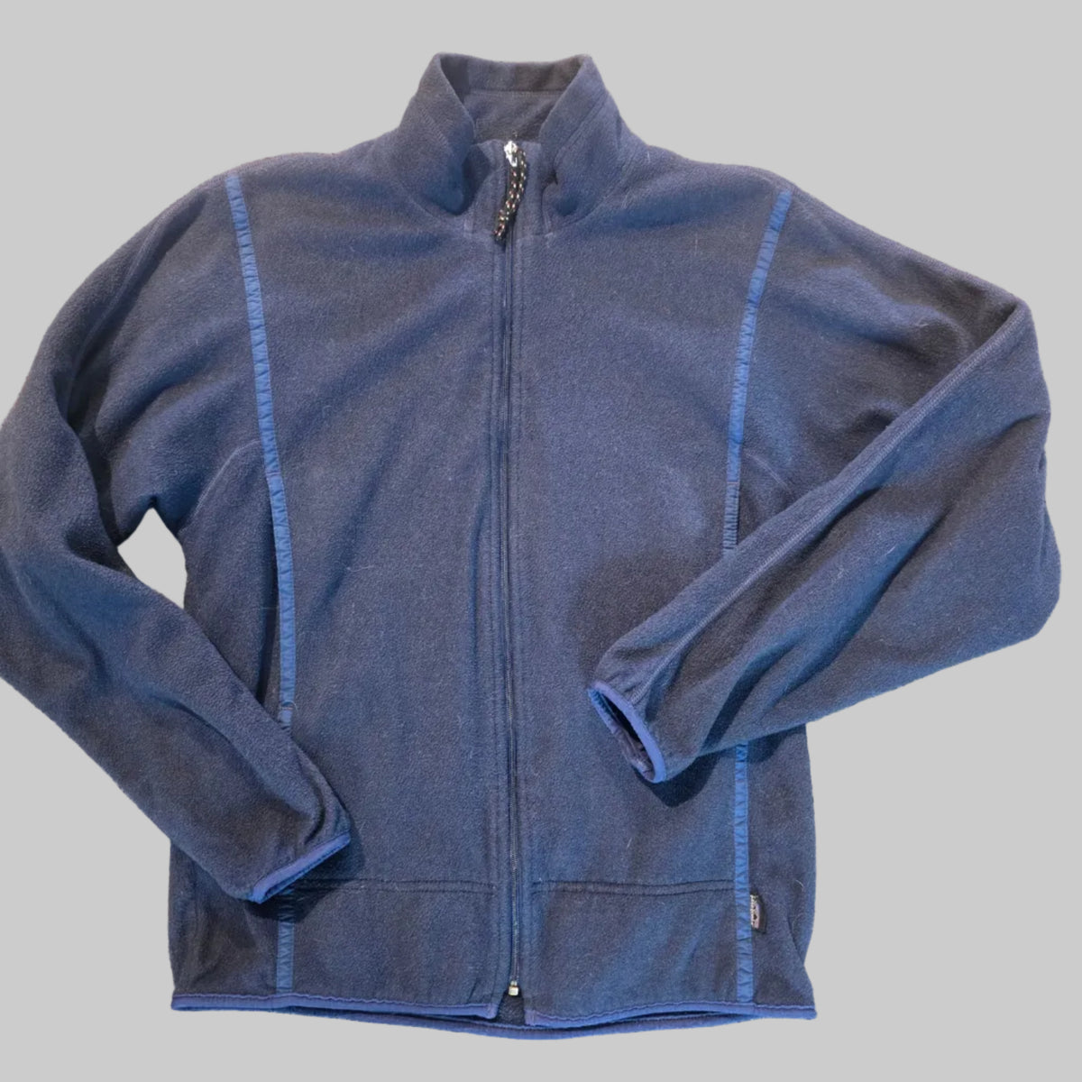 Vintage Patagonia Women’s Full-Zip Fleece Jacket-Large-Navy-Used