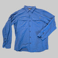Columbia Omni-Shade Men’s Long-Sleeve Shirt – Large – Blue Plaid – Used