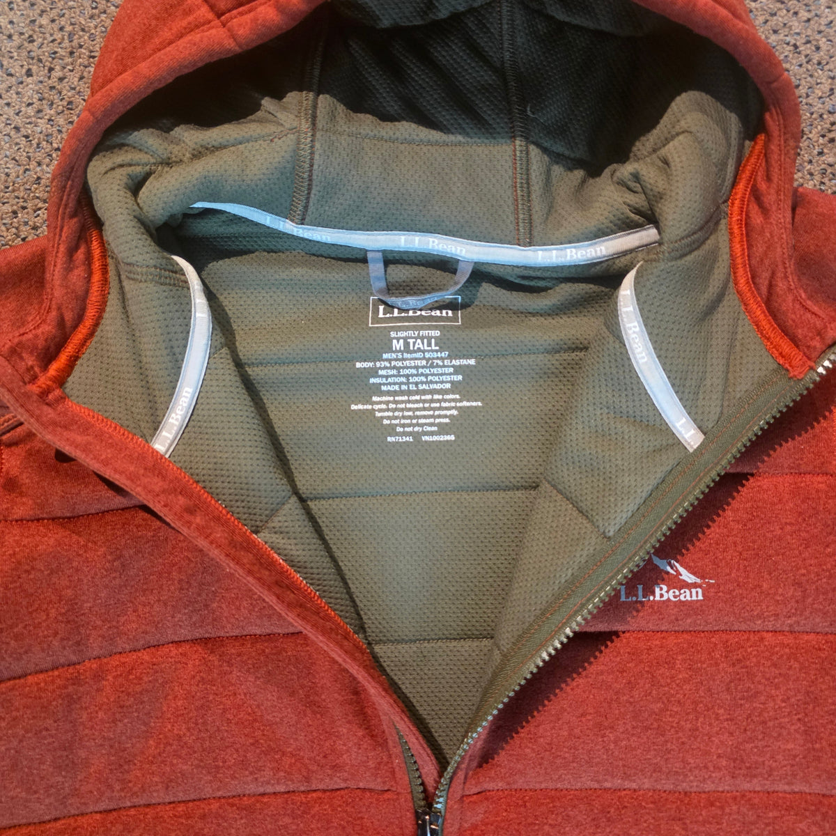 L.L.Bean PrimaLoft Hybrid Hooded Jacket – Men’s Medium Tall – Used