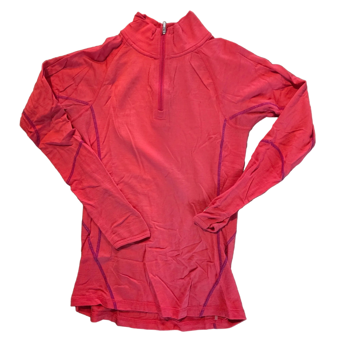 Smartwool women's coral quarter zip front