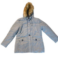 Heather gray Gerry insulated hooded parka front