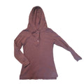 Patagonia women's organic cotton hooded Henley burgundy