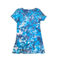 Blue tie dye tunic shirt full view