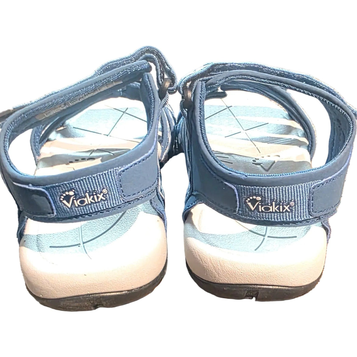 Viakix women's Aegean Blue sandals, size 7