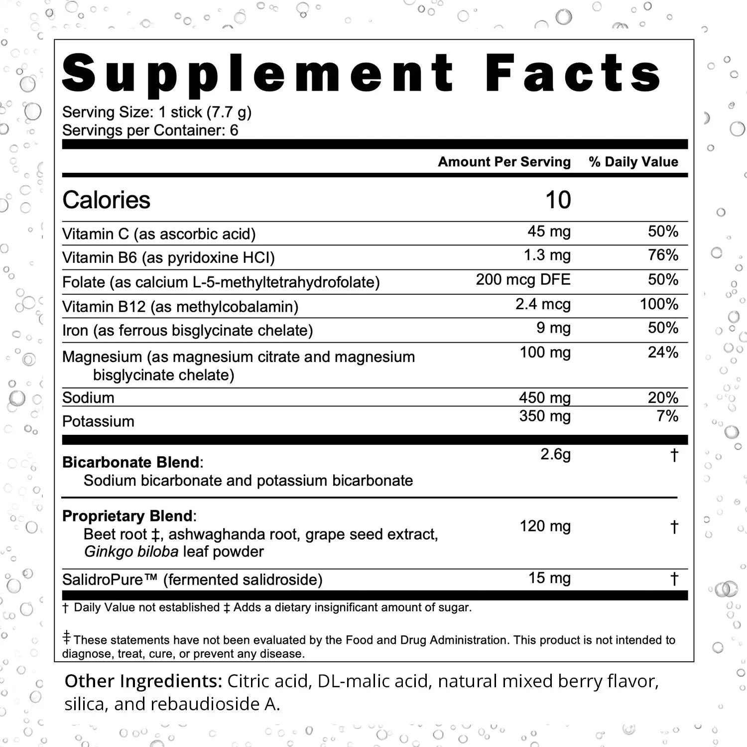 Boost Oxygen-Electrolyte Drink Mix – Mixed Berry Fizz (6 Packets)