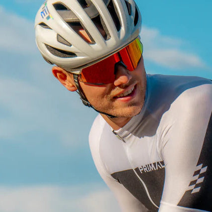Optic Nerve-FixieAIR Shiny White w/ Smoke Lens Red Mirror