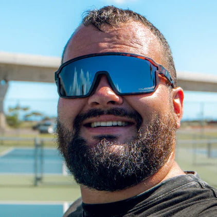 Optic Nerve-Scraggy Matte  Tortoise w/ Polarized Smoke Lens Silver Mirror