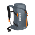 A gray CamelBak Snowblast backpack with orange accents and white branding, shown on a plain white background.