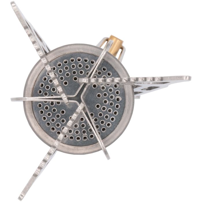 Metallic fishing reel with a white background