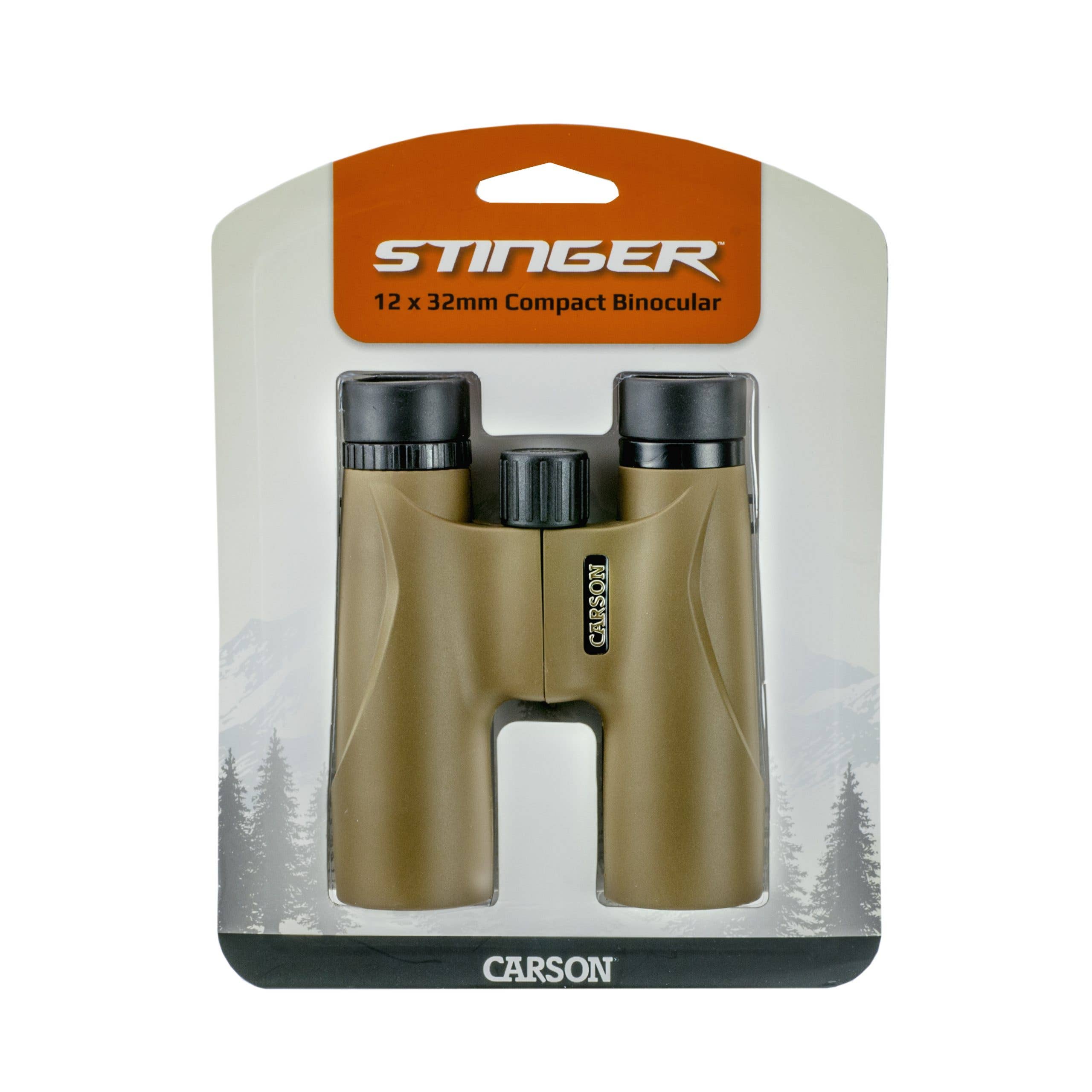 Stinger™ 12x32mm Compact Multi Coated Binoculars, Olive Grn