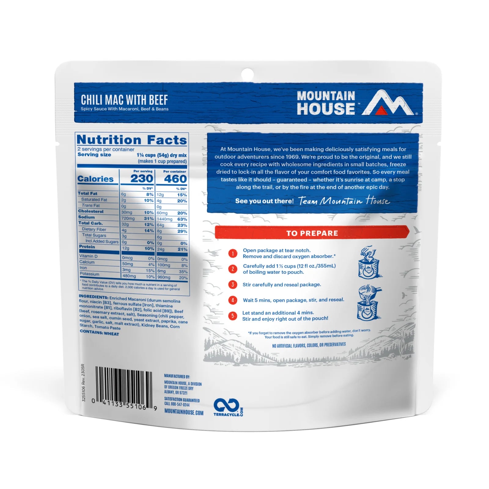 Mountain House-Chili Mac with Beef-Freeze-Dried Meal