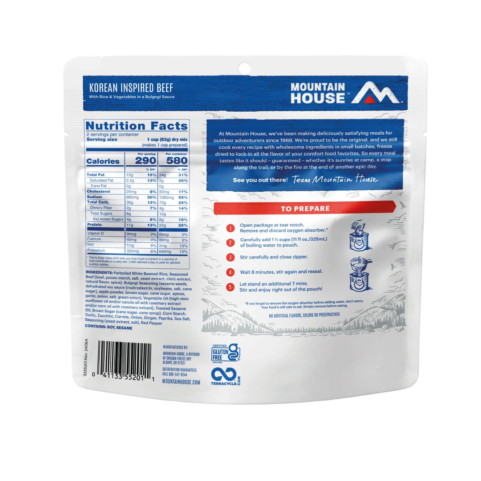 Mountain House Korean Beef with Rice