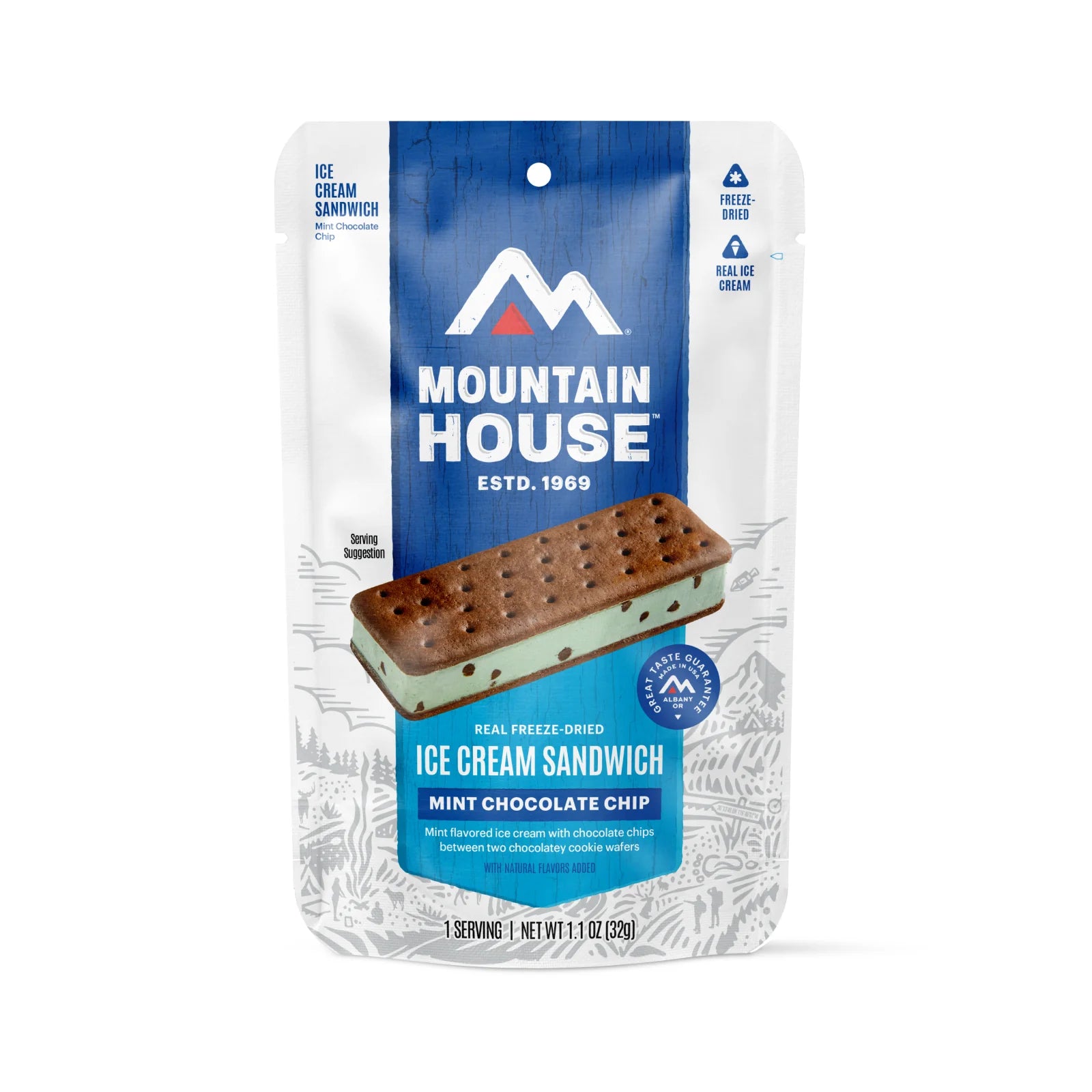 Mountain House-Mint Chocolate Chip Ice Cream Sandwich