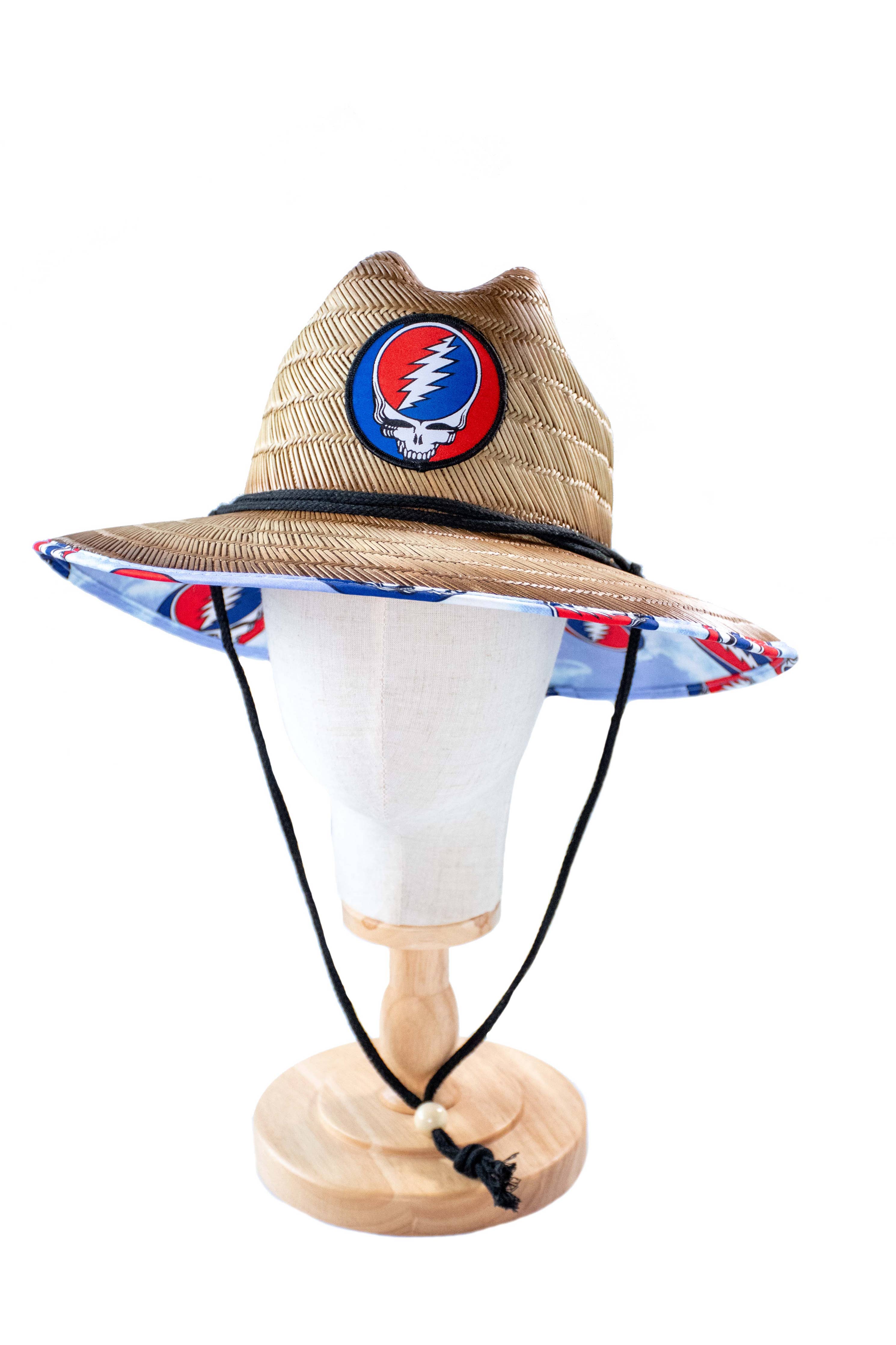 Grateful Dead Straw Stealie Sun Row Hat