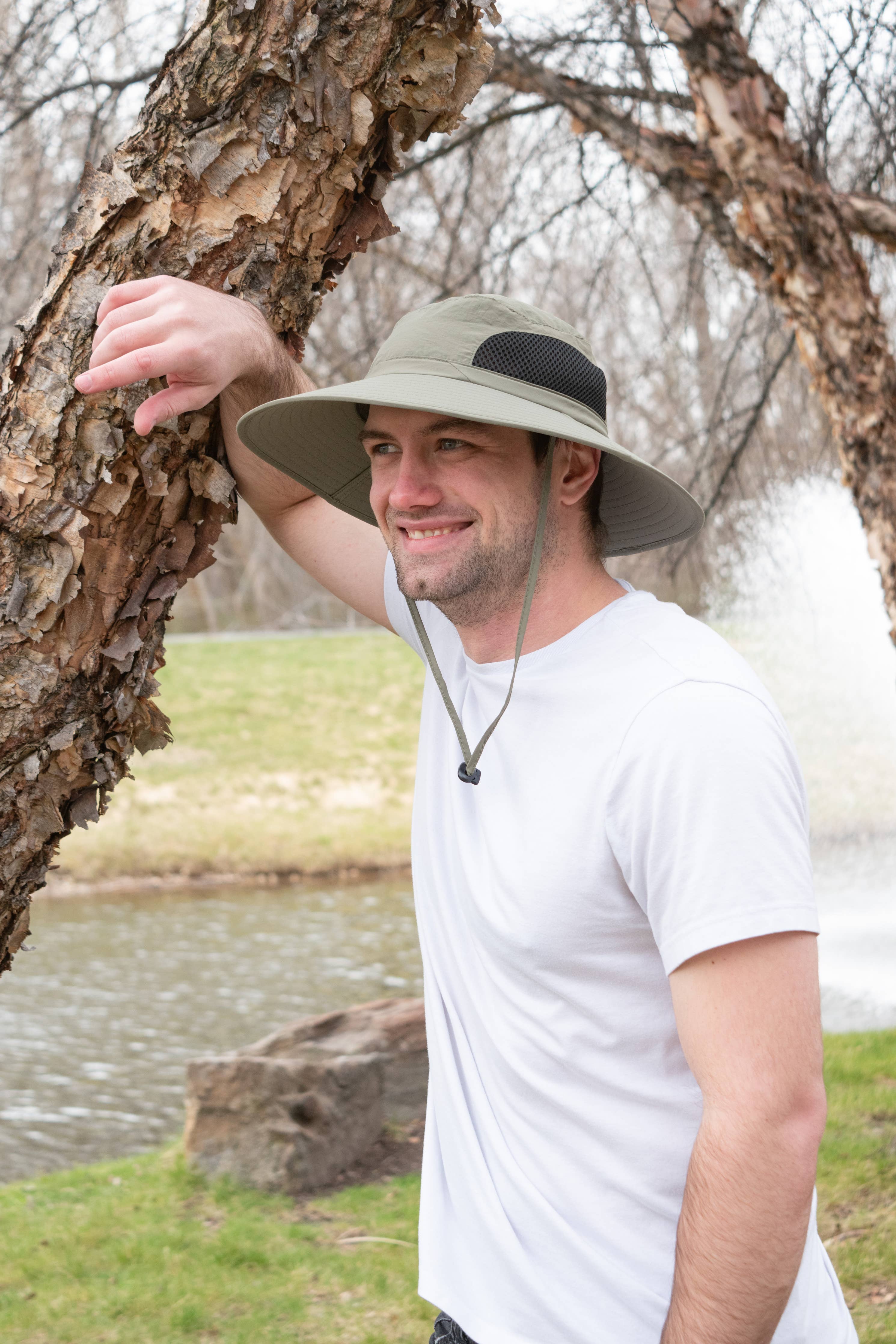 Wide Brim Vented Boonie w/ Adjustable Chin Strap