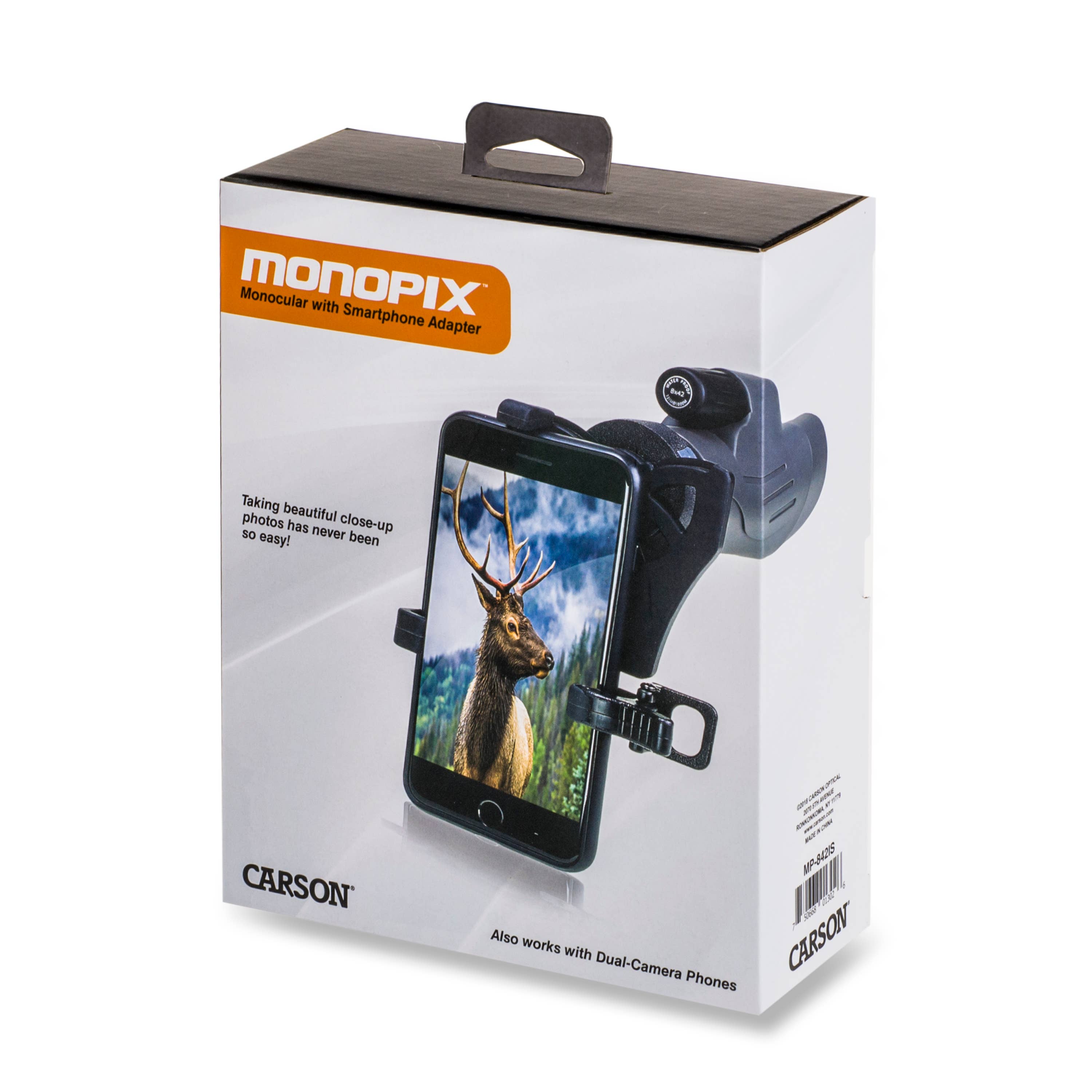 8x42mm Smartphone Digiscoping Bundle, Waterproof Monocular