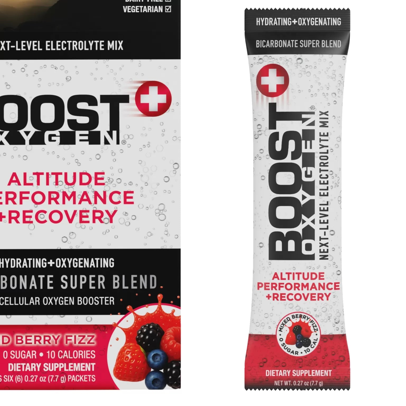 Boost Oxygen-Electrolyte Drink Mix – Mixed Berry Fizz (6 Packets)