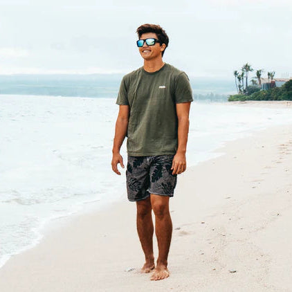 Optic Nerve-Caddo Matte Black w/ HYDROGLARE Polarized Brown Lens Green Mirror