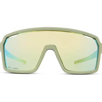 Optic Nerve-FixiePHENOM Matte Green w/ Brown Lens Gold Mirror