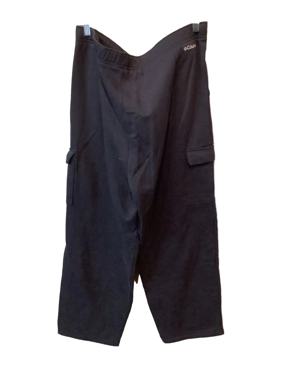 Back view Columbia black women's cargo sweatpants XL