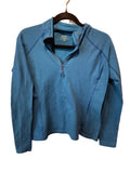 Blue Patagonia women's quarter-zip base layer front