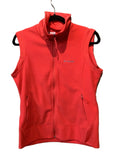 Columbia coral orange women's fleece vest front