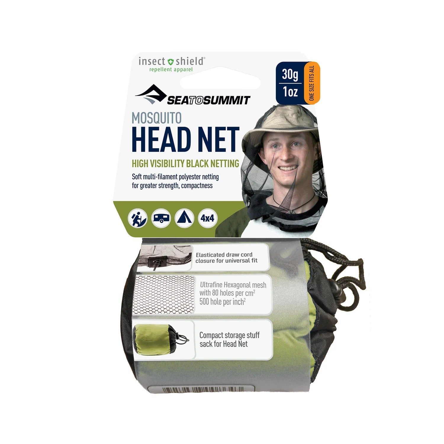 Mosquito Head Net - Insect Shield One-Size