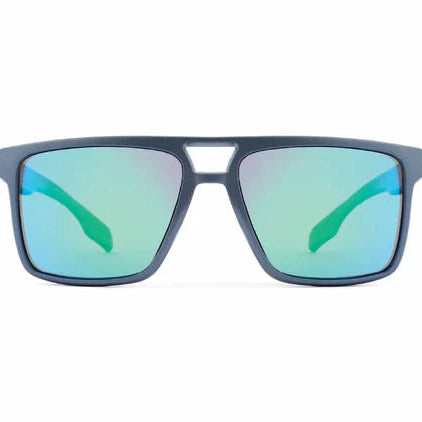 Optic Nerve-Larimer Matte Aluminum Gray w/ Polarized Smoke Lens Green Mirror