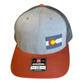 Colorado Flag Trucker Hat Orange/Charcoal/Gray
