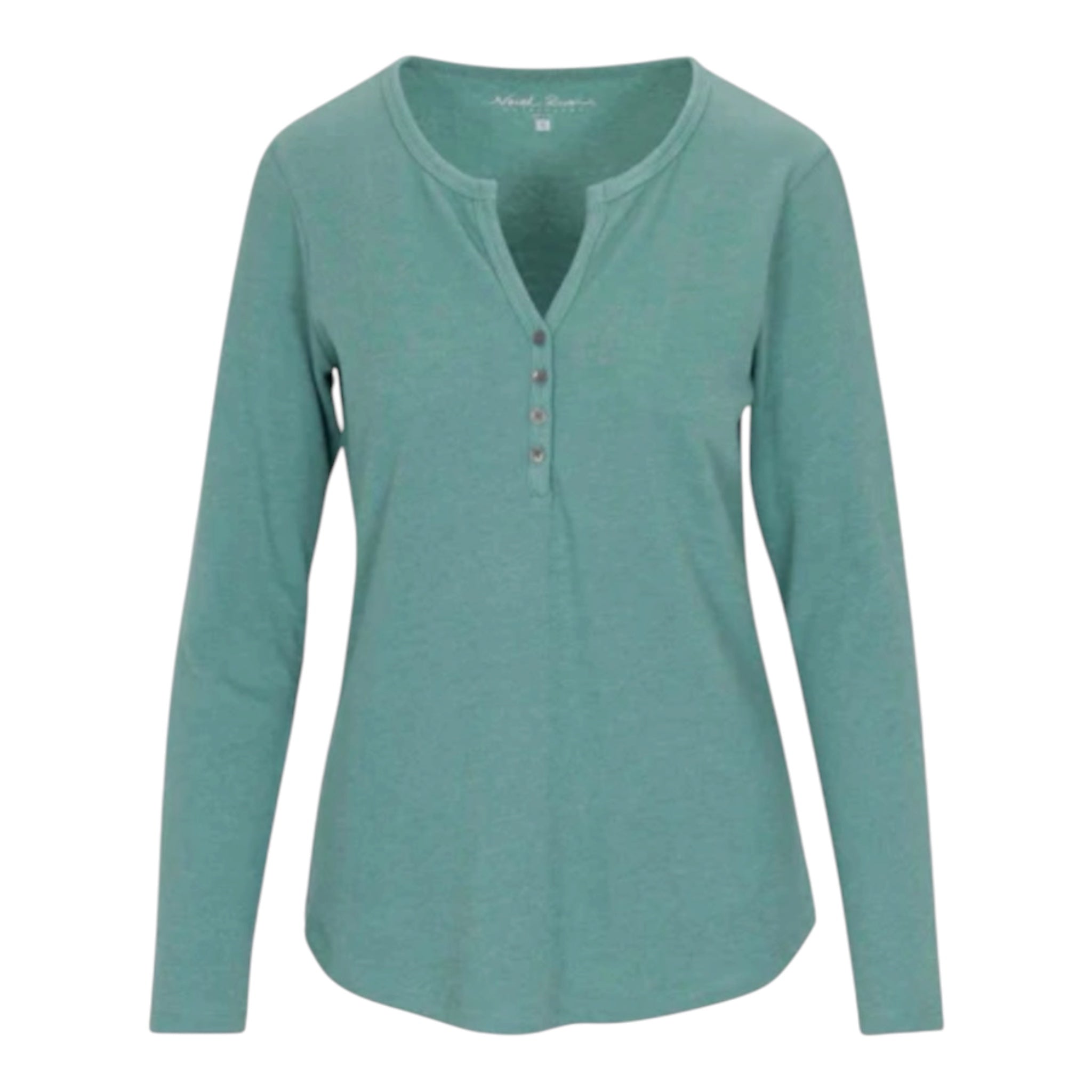 Mini waffle notch V neck Henly
