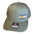 Colorado Flag Trucker Hat Army Green
