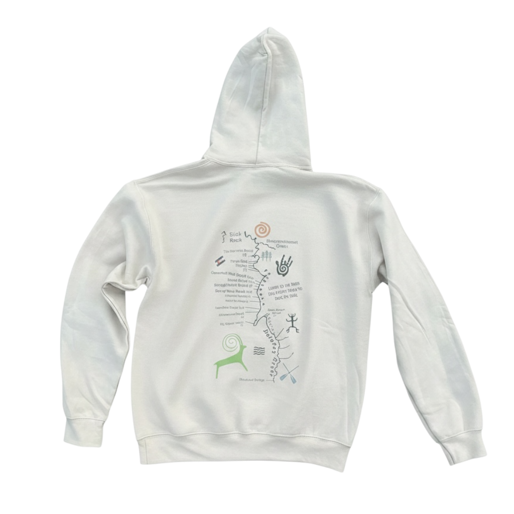 Dolores River Map Hoodie Tan Series 2