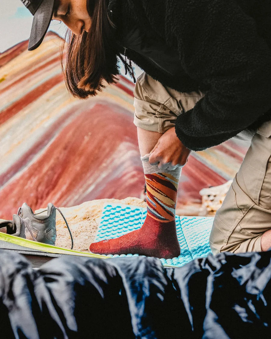 PAKA-Essential Rainbow Mountain Crew Socks-Clay