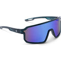 Optic Nerve-Scraggy Shiny Crystal Dark Blue  Polarized Brown Lens Blue Mirror
