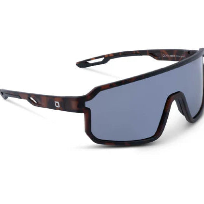 Optic Nerve-Scraggy Matte  Tortoise w/ Polarized Smoke Lens Silver Mirror