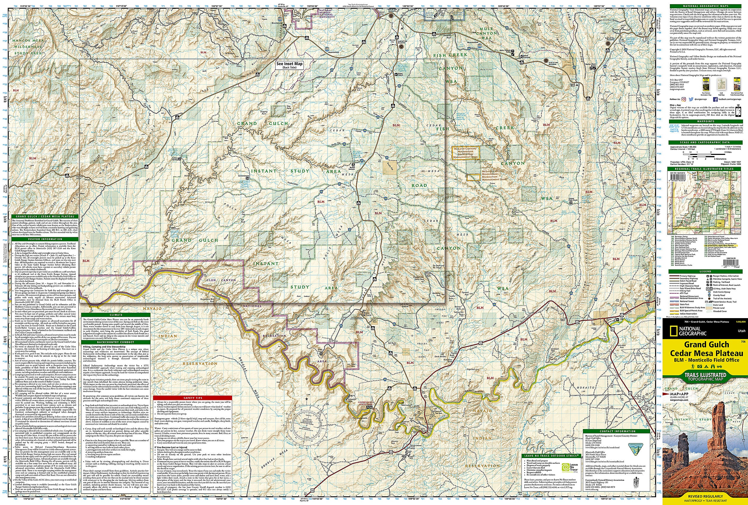 Nat Geo-Grand Gulch/Cedar Mesa Plateau No.706