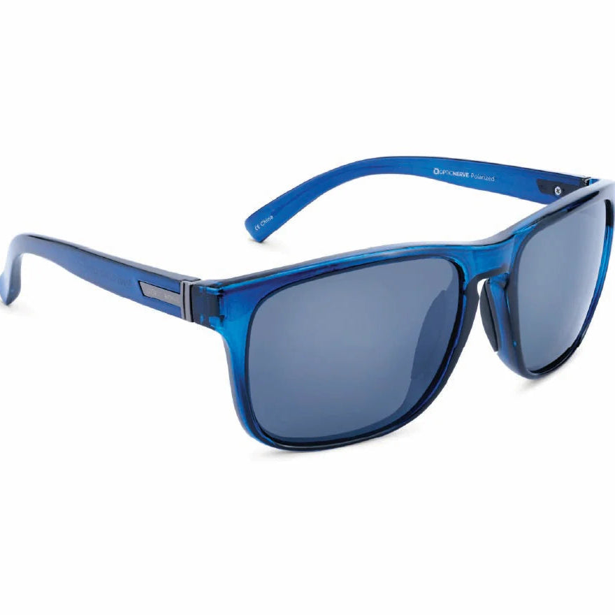 Optic Nerve-Ziggy Crystal Blue w/ Polarized Smoke Lens Silver Mirror