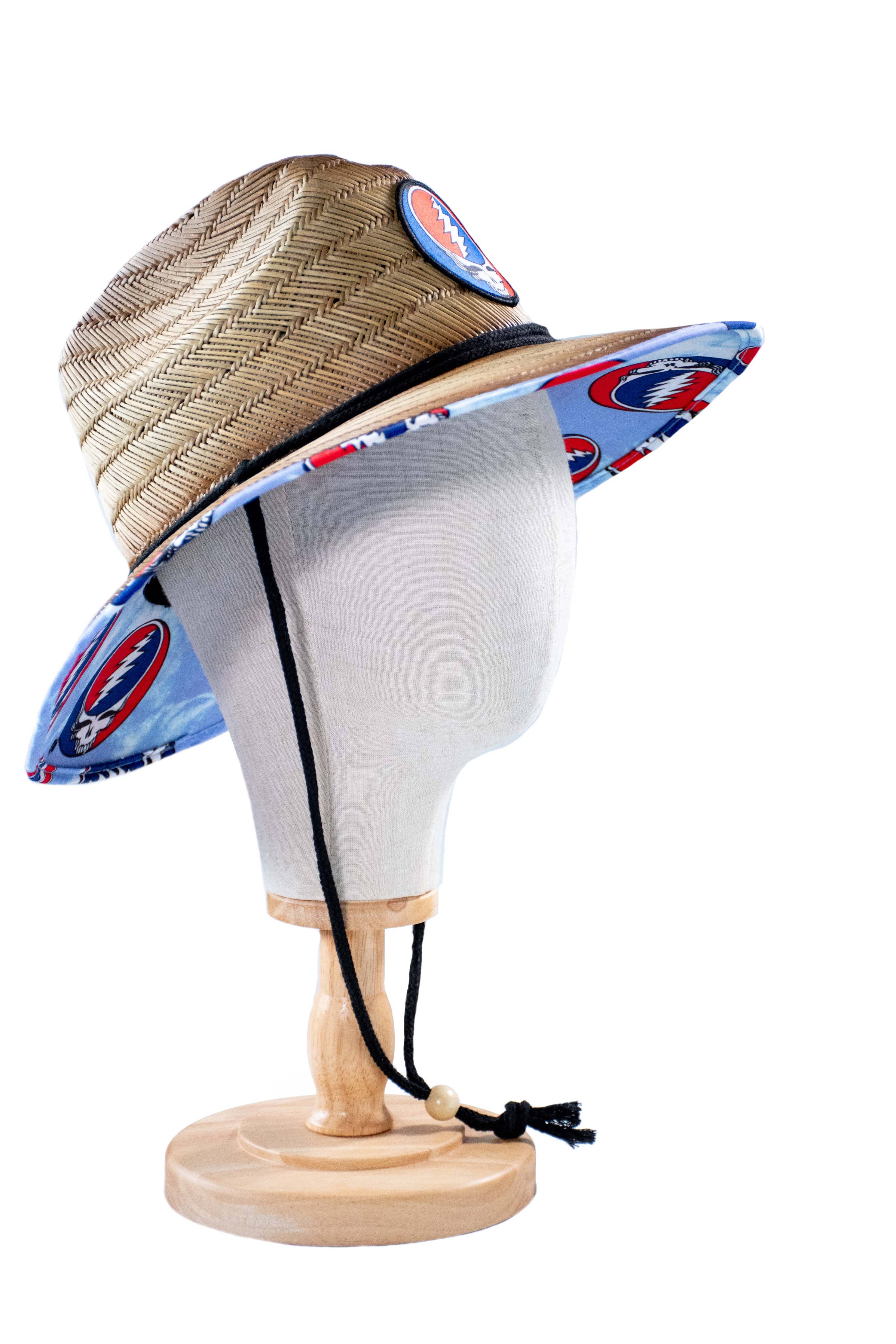 Grateful Dead Straw Stealie Sun Row Hat