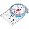 Compass with scale and needle on a white background