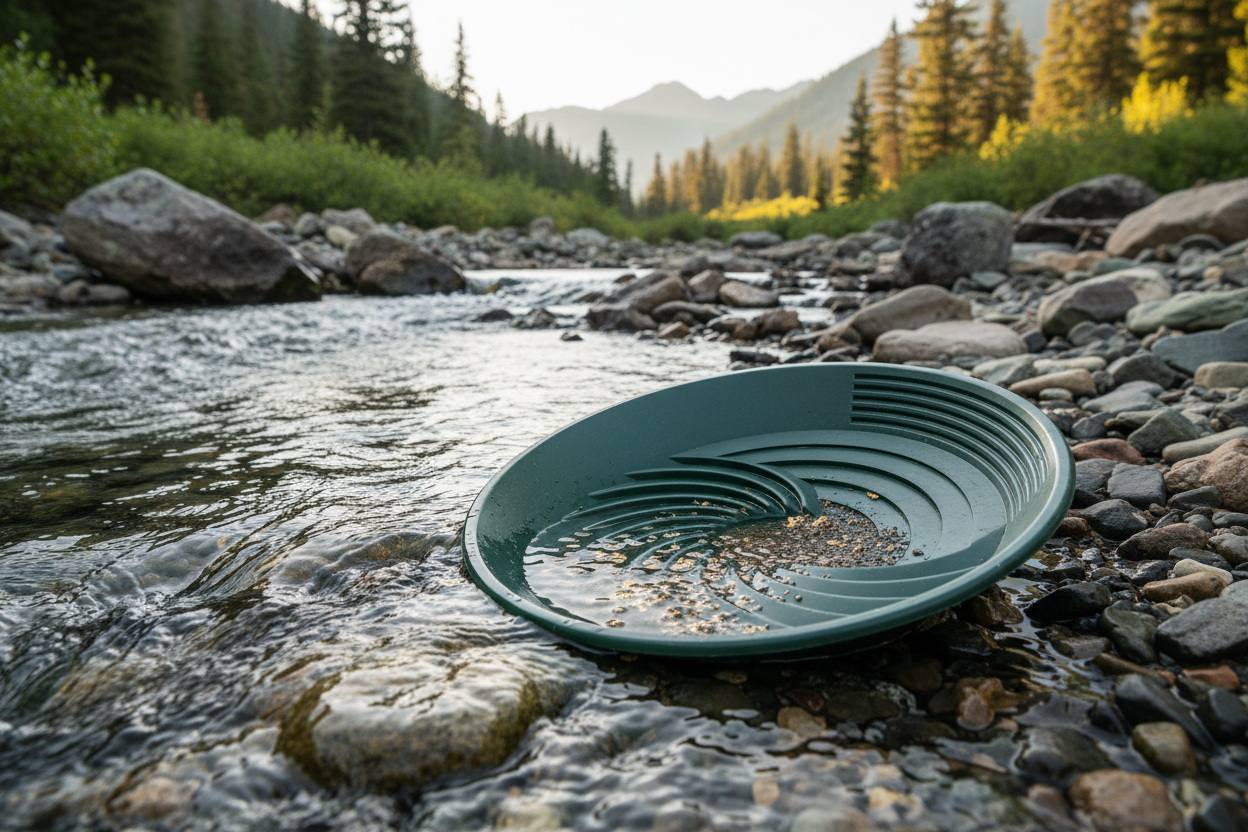 Large Spiral Gold Panning Pan-USED
